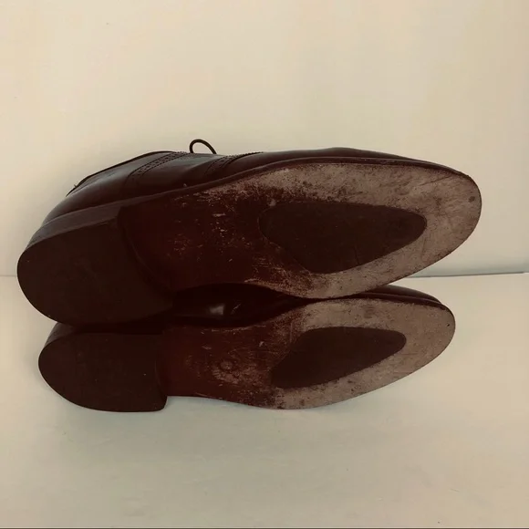 French Shriner Black & Wine Dress Shoes Size 12 - Picture 6 of 8